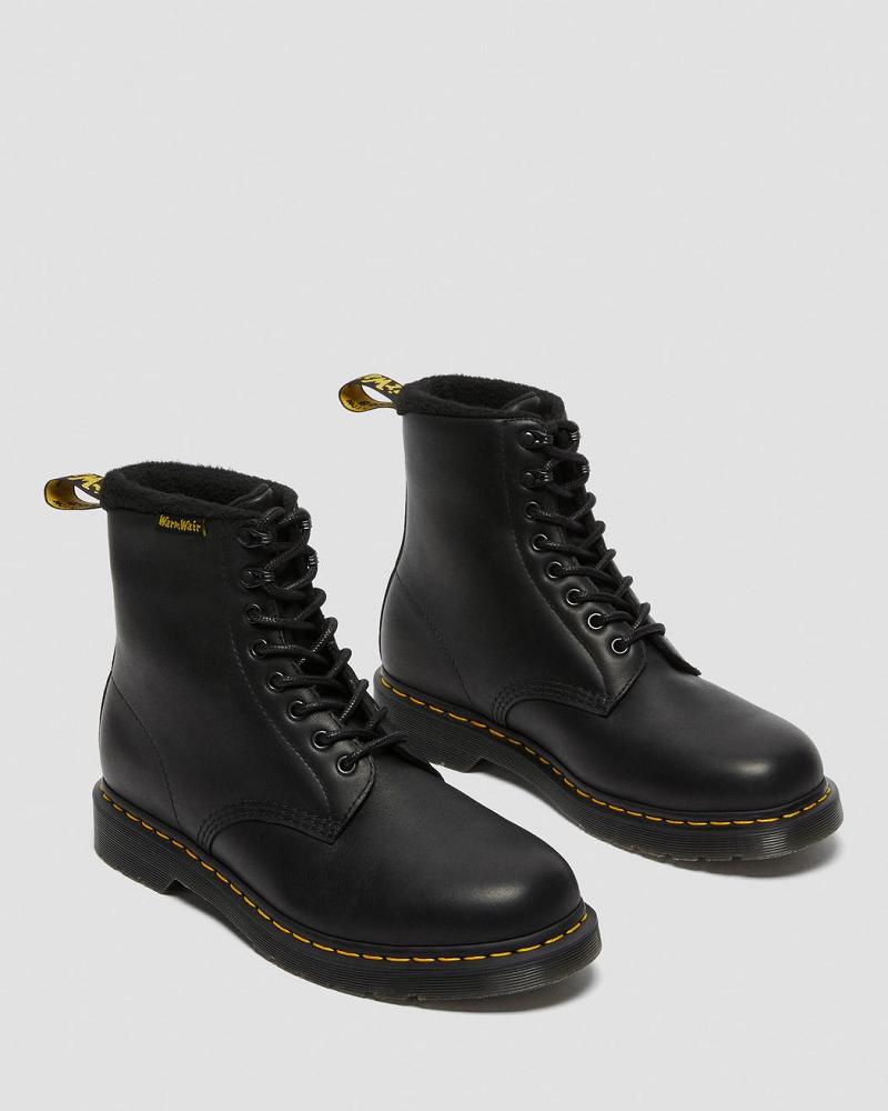 Botas de Invierno Dr Martens 1460 Pascal Warmwair Cuero Hombre Negros | MX 241YXF